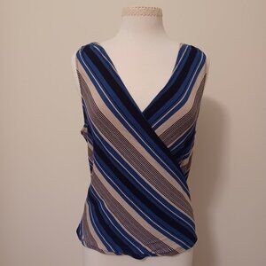 Worth sleeveless cross-front top